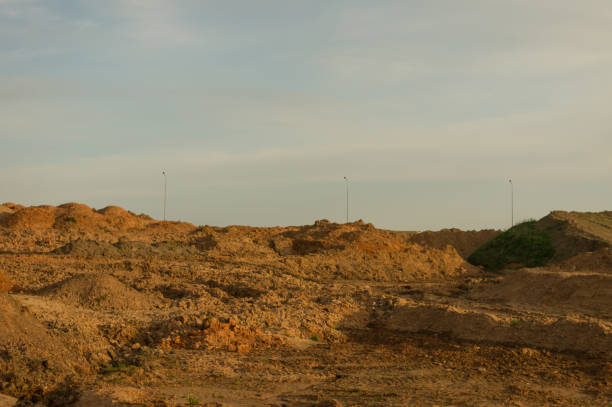 istock Industrial sand quarry. Sand pit. Sand special for construction. Construction industry. 1322805867