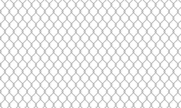 ilustrações de stock, clip art, desenhos animados e ícones de grid jail - barbed wire wire chain vector