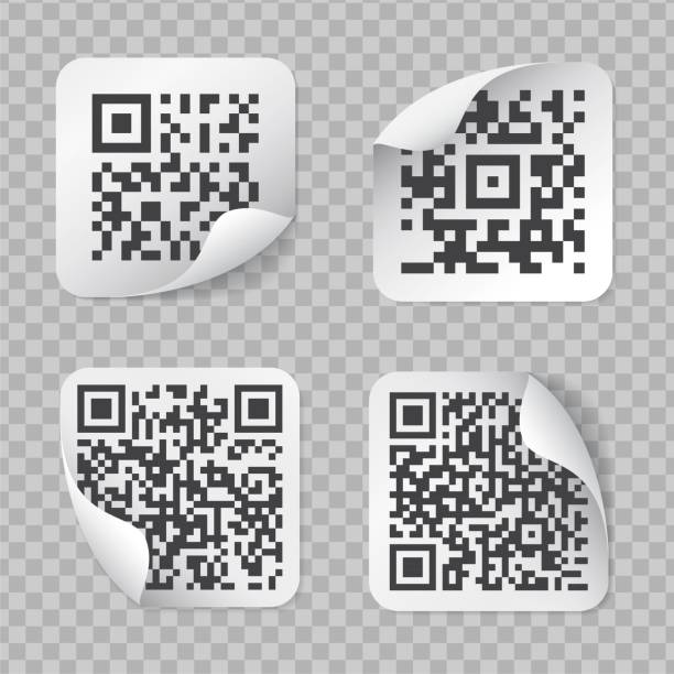 illustrazioni stock, clip art, cartoni animati e icone di tendenza di codice a barre - coding qr code two dimensional shape bar code