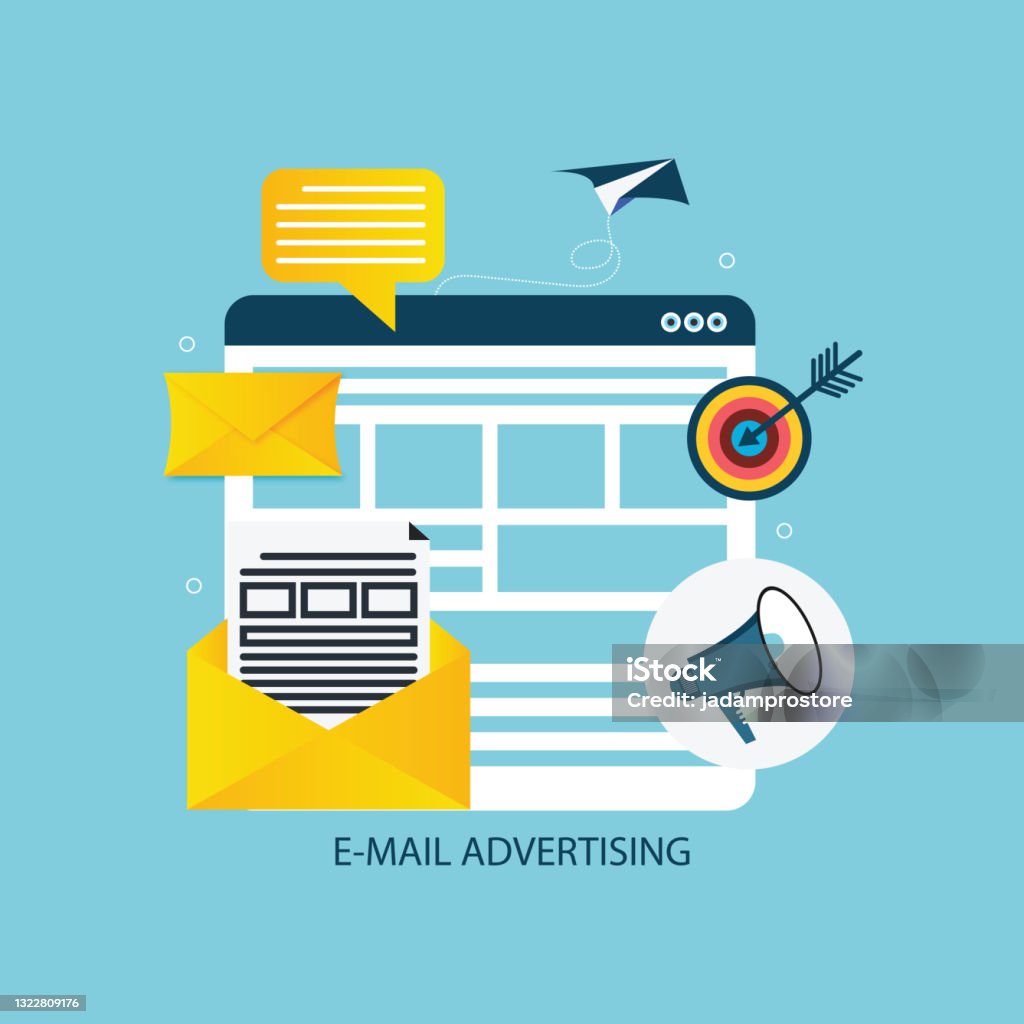 Mail Adds Email Advertising Design Stock Illustration - Download Image Now - E ...