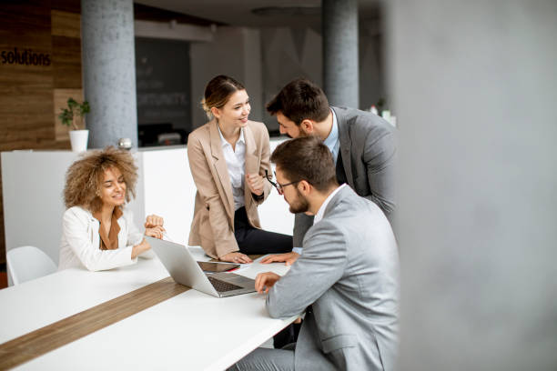 istock Multiethnic business people working together in the office 1322810278