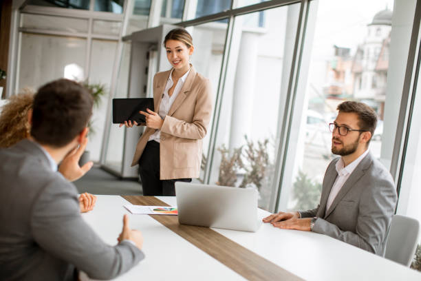 istock Multiethnic business people working together in the office 1322810404