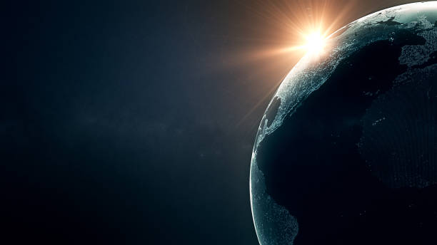 istock Digital globe in space, futuristic global technology abstract 3D illustration 1322811812