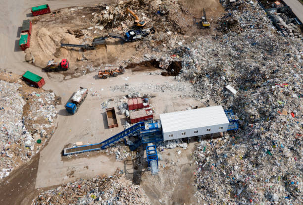 istock Landfill for the recycling of construction waste and dispose debris. 1322814321
