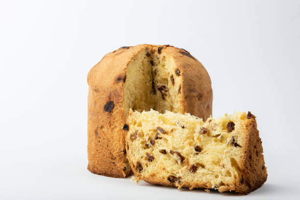 istock Christmas panettone isolated on white background 1322819105