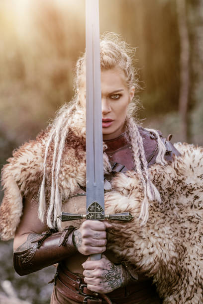 istock An individual viking woman outdoors in sunlight 1322820269