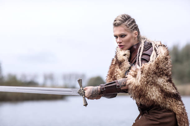 istock An individual viking woman outdoors in sunlight 1322820468