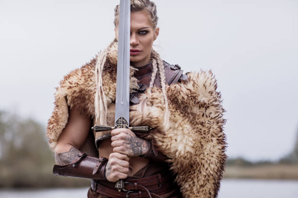 istock An individual viking woman outdoors in sunlight 1322820626