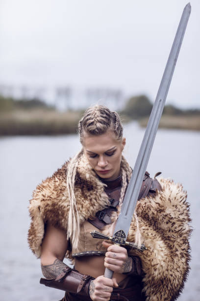 istock An individual viking woman outdoors in sunlight 1322820666