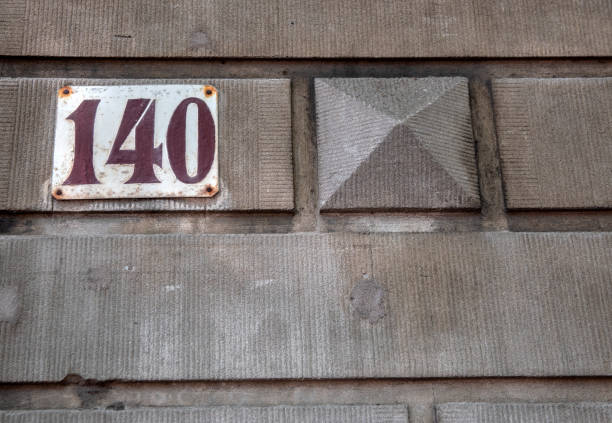 istock Close Up House Number 140 1322825506
