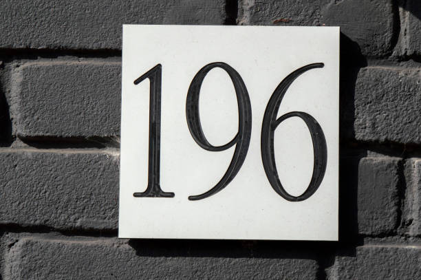 Close Up House Number 196