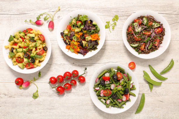 istock assorted of vegetarian salad in bowl 1322829713