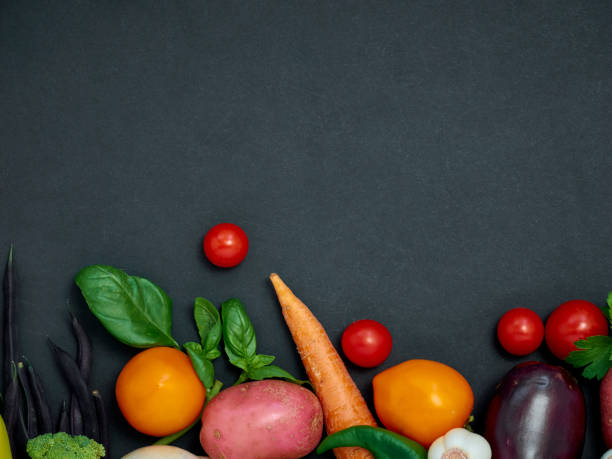 istock Frame of vegetables with space for text. 1322835903
