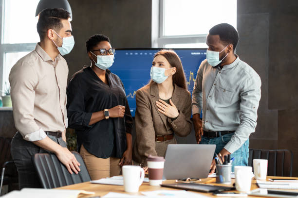 istock Colleagues having meeting in boardroom, working on a project 1322847339