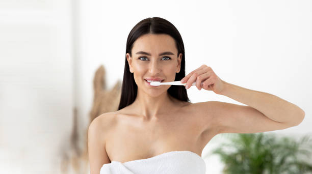 istock Dental care, routine procedure for oral cavity at home 1322847622