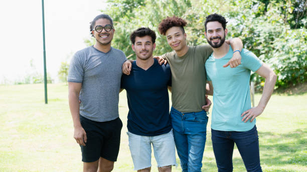 istock Friends having fun outside at the park 1322851402