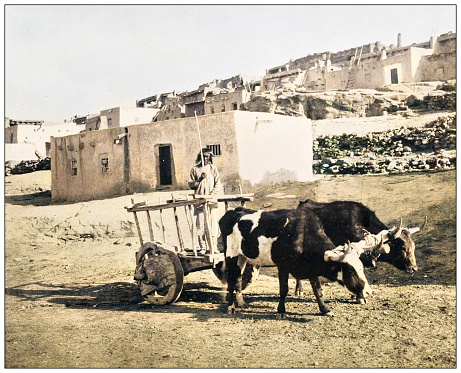 Antique photograph of American landmarks: Pueblo Laguna, New Mexico