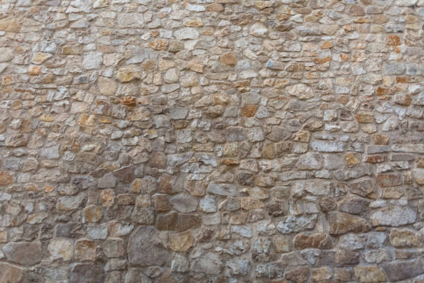 istock Architecture textures, detailed and rustic of paired masonry granite, traditional spanish granite wall 1322856231