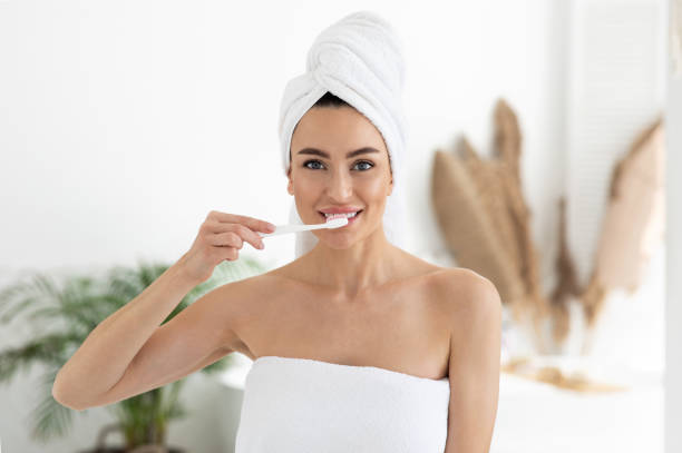 istock Covid-19 outbreak and self-isolation at home, daily routine for dental care 1322857406