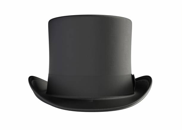 istock 3D illustration of vintage black cylinder magic hat isolated on white 1322857423
