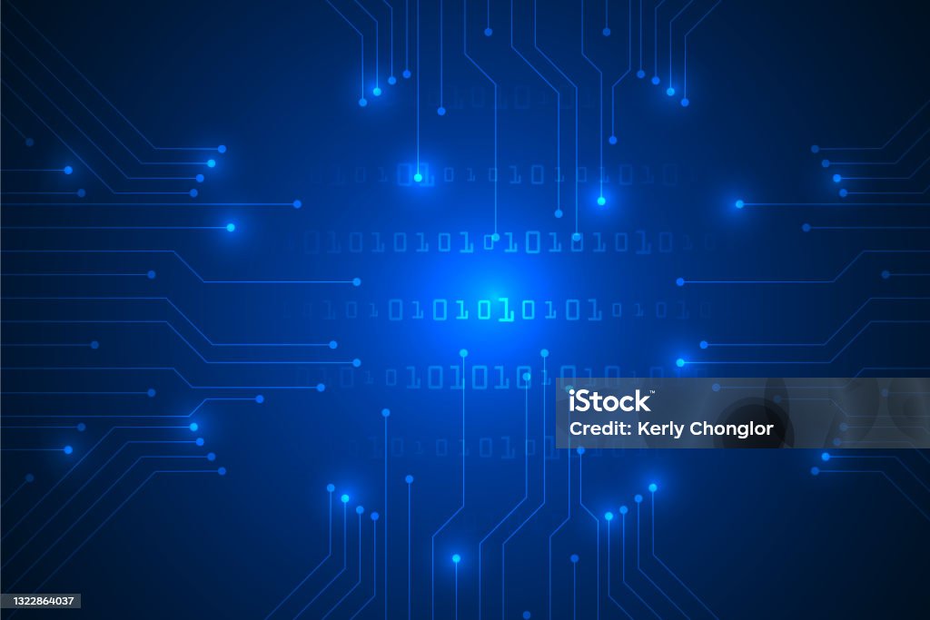 Computer Science Binary Code Technology Abstract Background Stock ...