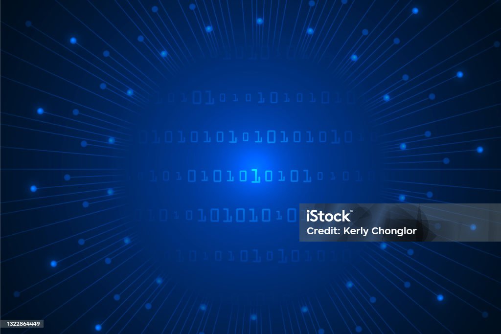 Computer Science Binary Code Technology Abstract Background Stock ...