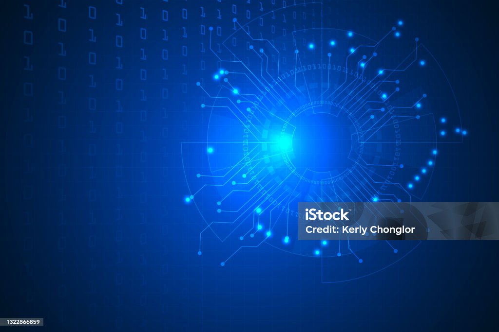 Computer Science Binary Code Technology Abstract Background Stock ...