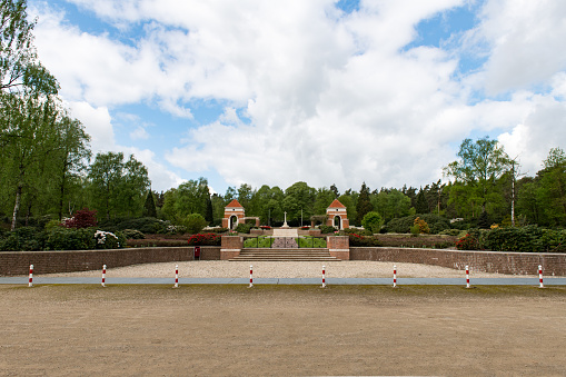 Entrance gate of the Holten Canadian War Cemetery in The Netherlands. The cemetery is the last resting place for 1355 Canadian soldiers who fell in battle while liberating The Netherlands.