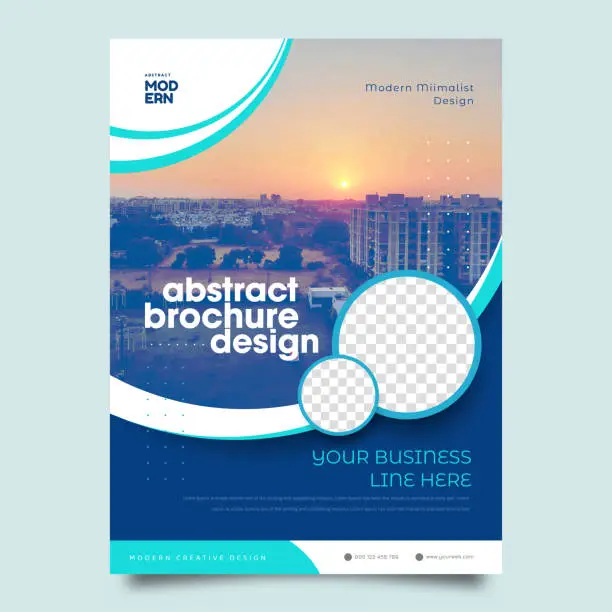 Vector illustration of Brochure template layout design. Corporate business annual report