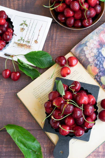 istock Fresh picked cherries, agricultural homegrown concept 1322876838