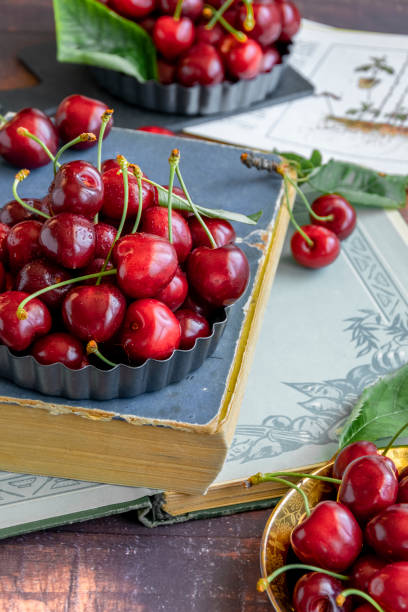 istock Fresh picked cherries, agricultural homegrown concept 1322876849