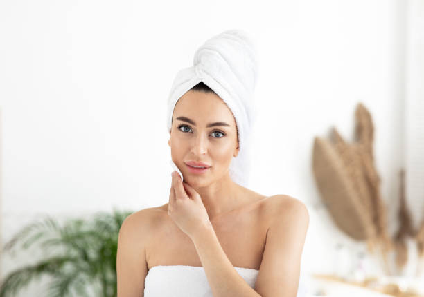 istock Problem skin care and makeup removal lotion, moisturizer and anti-aging treatment 1322880759