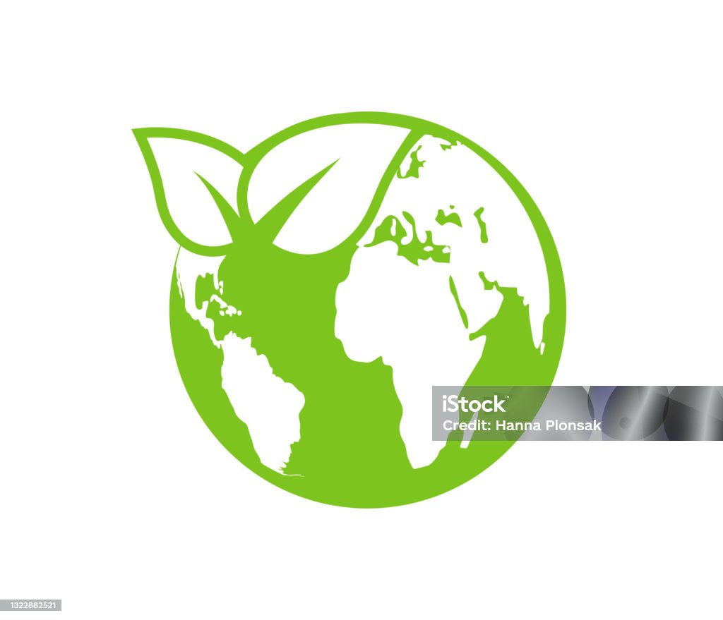 Green Earth Logo Save Earth And Ecology Friendly Environmental Concept