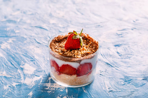 Magnolia Dessert on Rustic Background