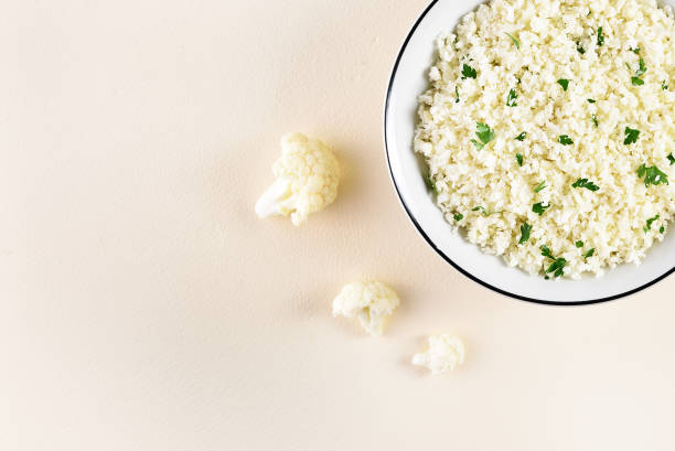 Raw cauliflower rice