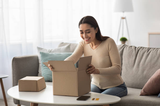 istock Online shopping and home delivery during covid-19 lockdown 1322906263