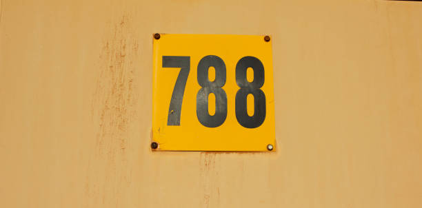 istock Sign on a wall with the number 788 written on it 1322915172