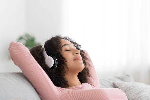 istock Covid-19 lockdown, leisure time with favorite audio app 1322916783