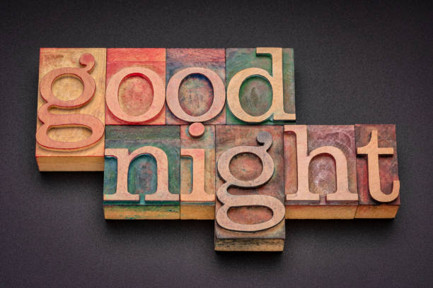 istock goodnight word in letterpress wood type 1322925682