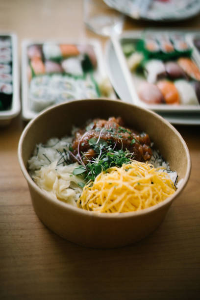 istock View of sushi on household kitchen table 1322927634