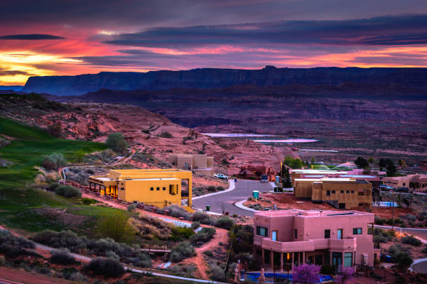 Sunset in Page A sunset over Page, Arizona page arizona stock pictures, royalty-free photos & images