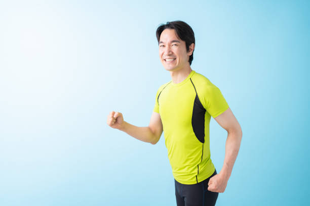 Asian middle age man who plays sports