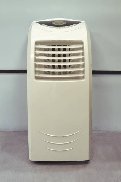 istock Mobile floor-standing air conditioner in an office or shop 1322942139