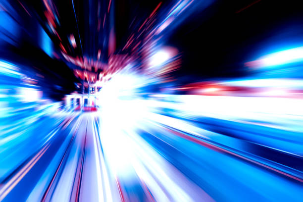 istock Abstract image of night traffic light trails in the cityabstract; 1322945108