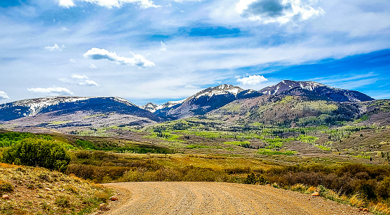 Beautiful picture of the La Sal Mountain range near Moab, Utah.