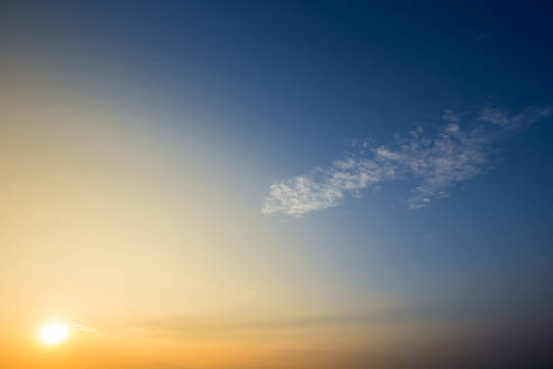 istock Colorful dramatic sky with cloud at Sunrise.Sky with sun background 1322959212