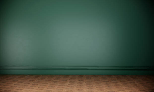 istock green color room interior design. empty room concept 3d rendering background 1322961410