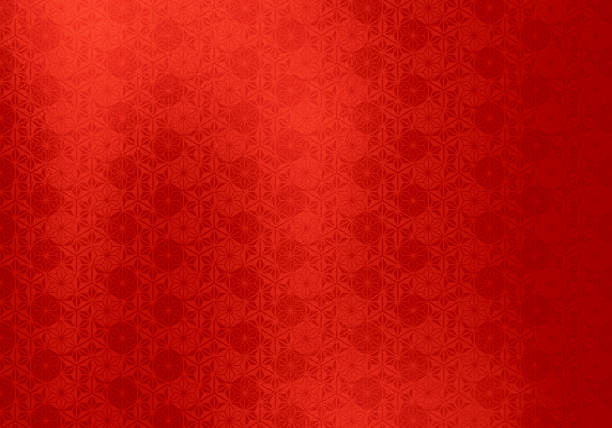 istock Red background of Japanese paper 1322962736
