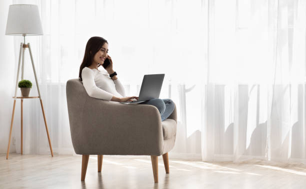 istock Be safety, new normal and home office work 1322963805