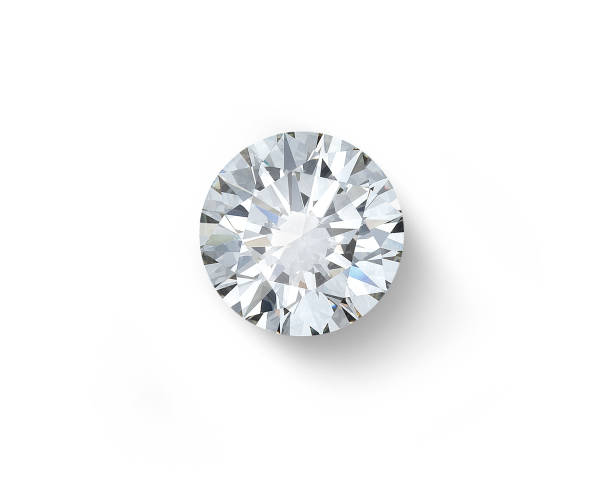 diamant isolé sur fond blanc - precious gem photos photos et images de collection